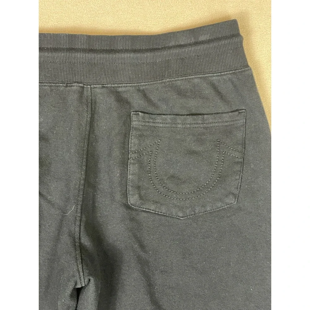 Tru Religion Sweatpants Men Large Black HS Puff Jogger Tapered Gym Workout Adult